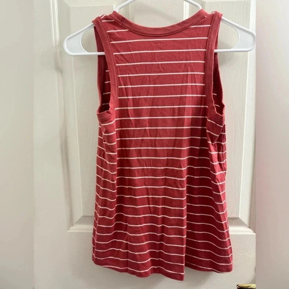 Old Navy Pink with white stripes scoop neck tank - Picture 2 of 4
